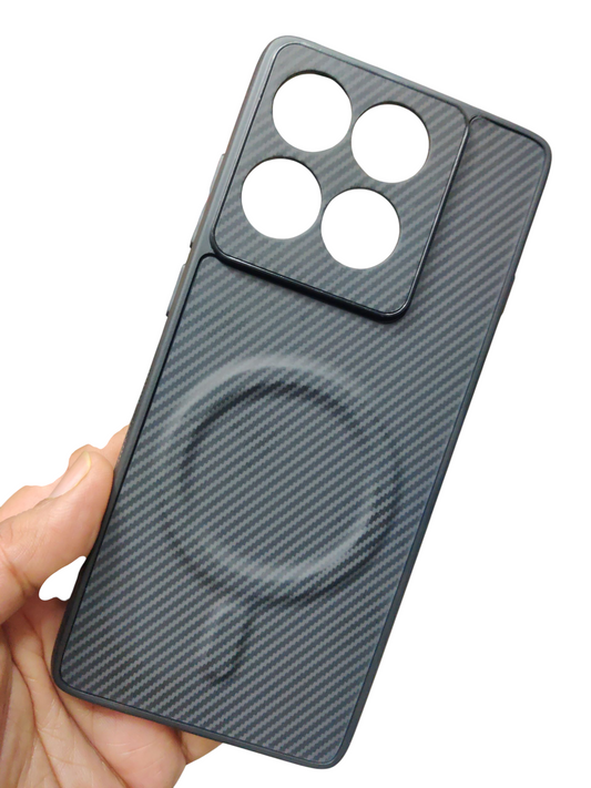 Motorola Moto Edge 60 Fusion Premium Quality Carbon Leather Magsafe Hard Back Cover Case