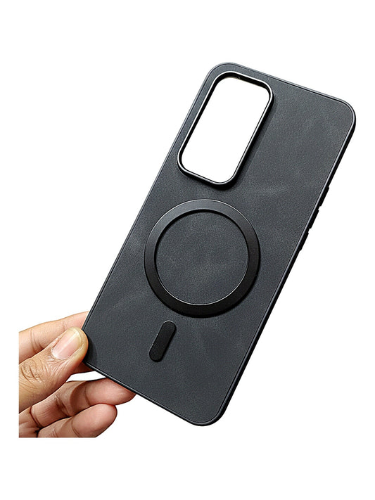 Infinix Hot 60 Leather MagSafe Back Cover Case - Royal Star