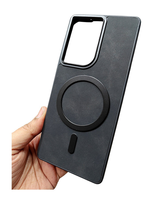 Moto Edge 50 Fusion Leather MagSafe Back Cover Case - Royal Star