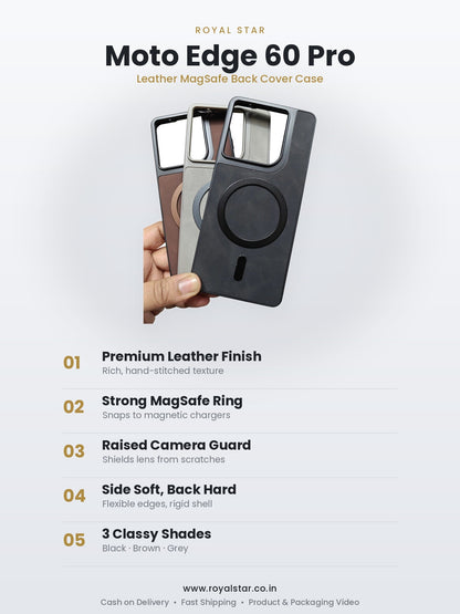 Moto Edge 60 Pro Leather MagSafe Case features - Royal Star