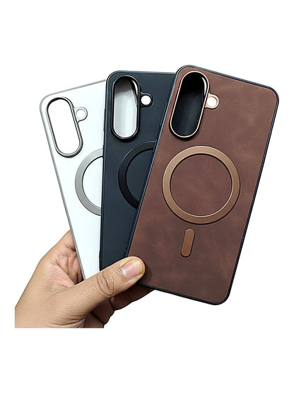 Samsung Galaxy A56 Leather MagSafe Back Cover Case - Royal Star
