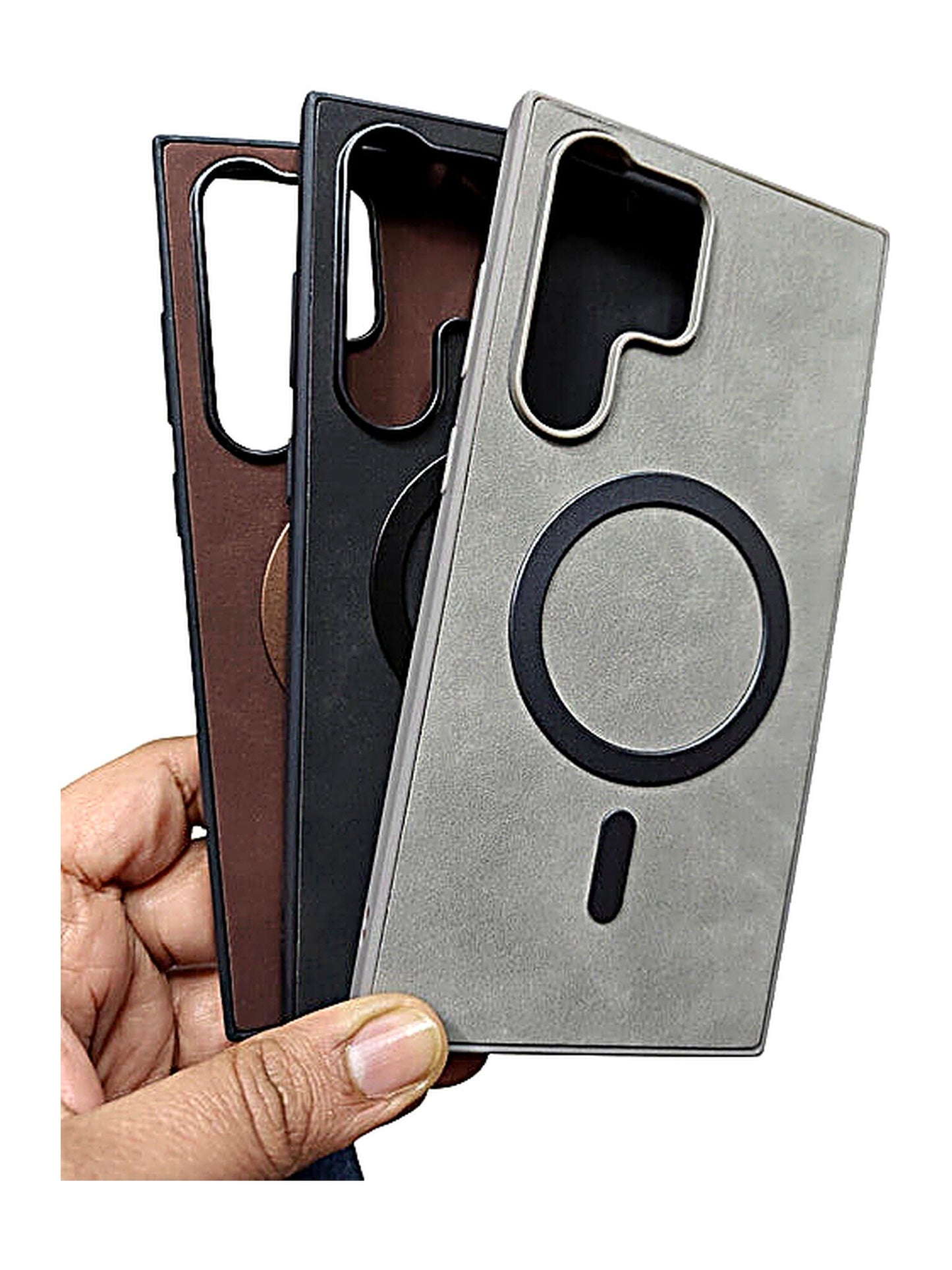 Samsung Galaxy S23 Ultra Leather MagSafe Back Cover Case - Royal Star