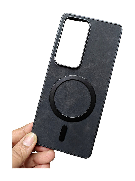 Vivo V30 Leather MagSafe Back Cover Case - Royal Star