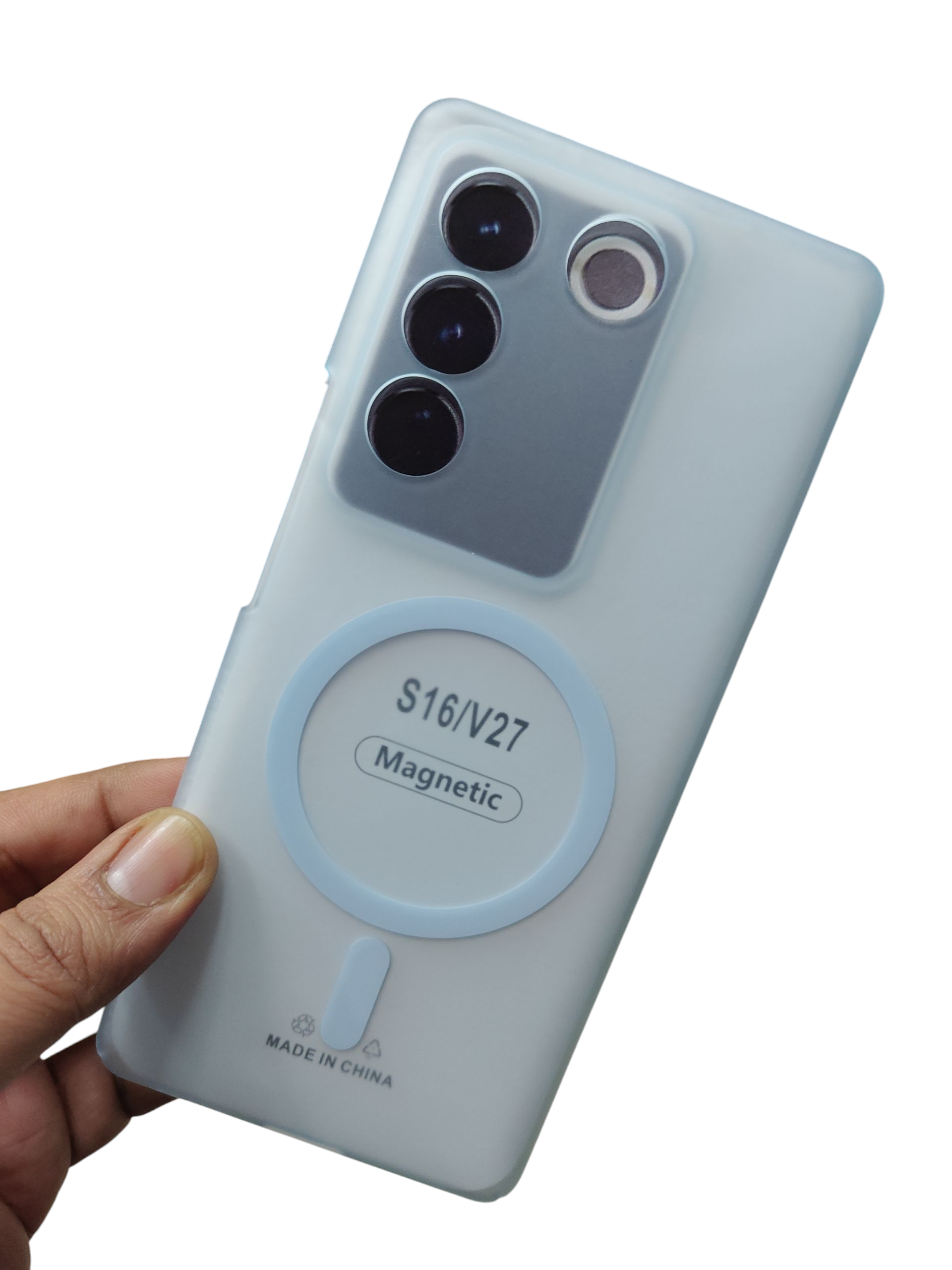 Vivo V27 & Vivo V27 Pro Premium Quality Magsafe Matte Hard Plastic Back Cover Case - Royal Star