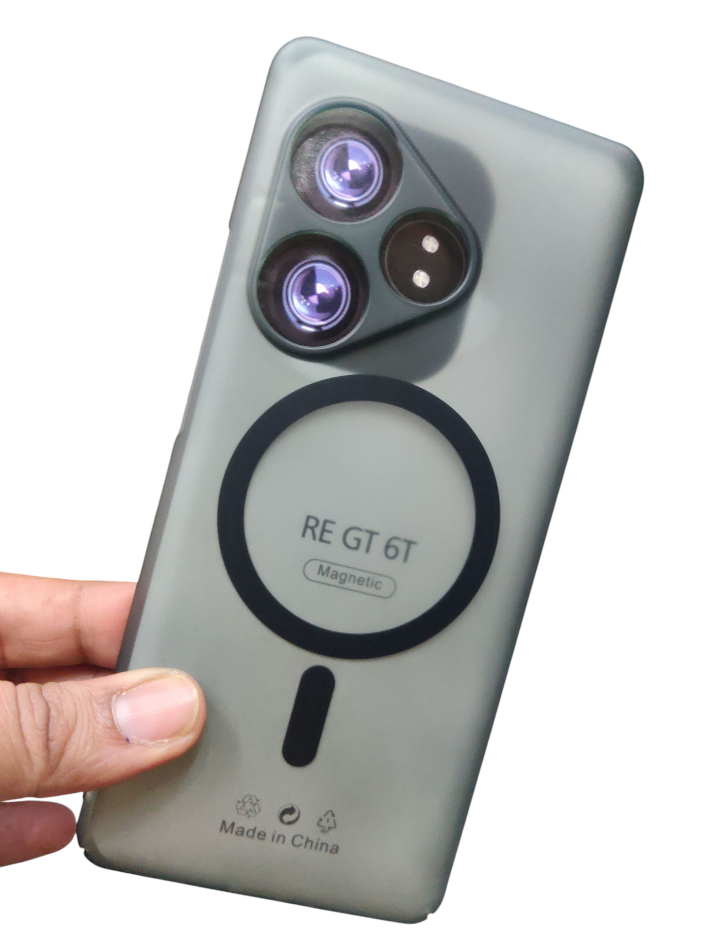 Realme GT 6T / GT6 Premium Quality Magsafe Matte Hard Plastic Back Cover Case