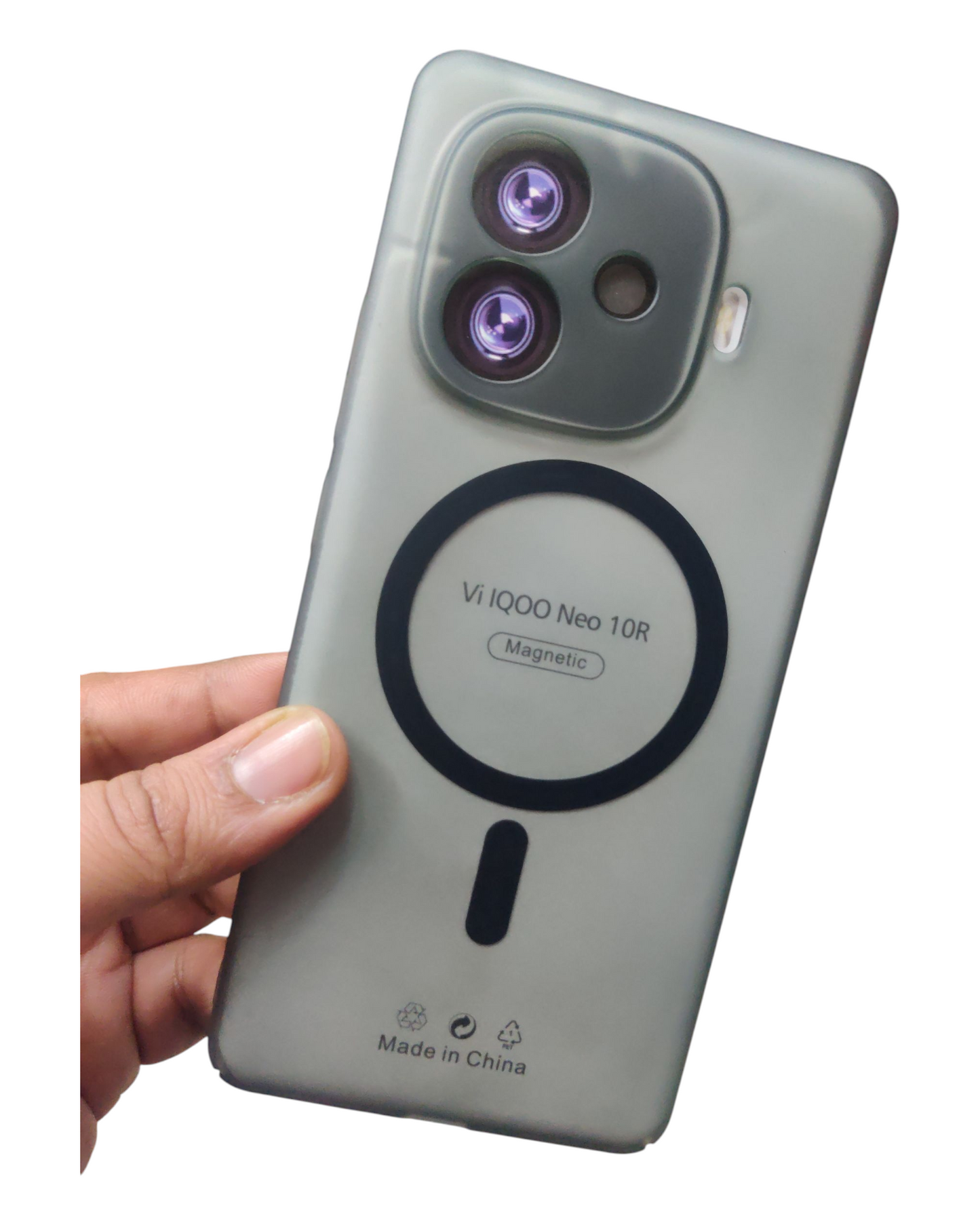 iQOO Neo 10R 5G Premium Quality Magsafe Matte Hard Plastic Back Cover Case - Royal Star