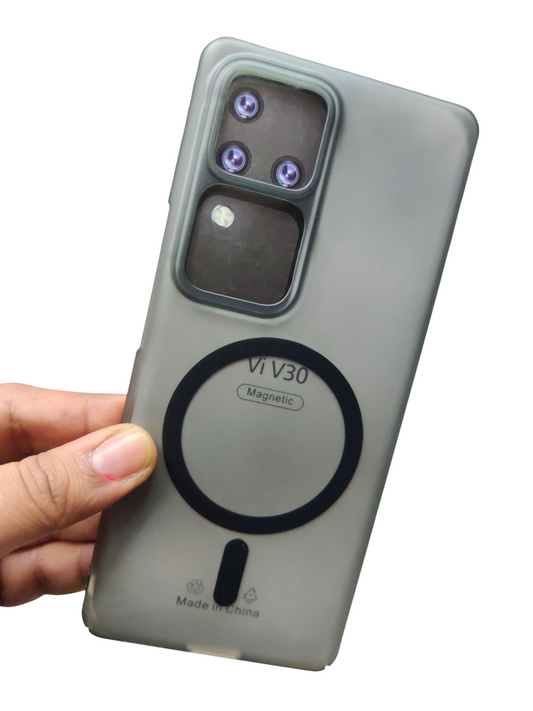 Vivo V30 & V30 Pro 5G Premium Quality Magsafe Matte Hard Plastic Back Cover Case