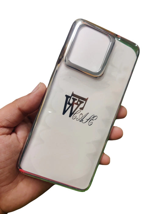 Motorola Moto Edge 50 Neo Premium Quality Hard Plastic Transparent Side Chrome Back Cover Case - Royal Star