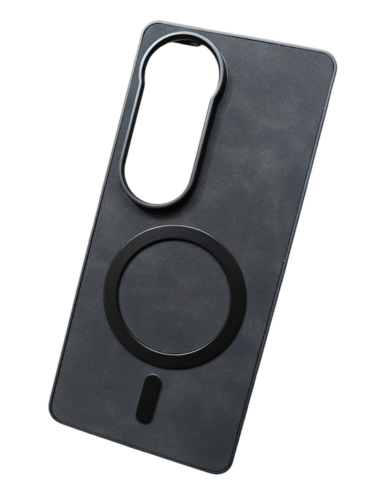 Vivo V40 / Vivo V40 Pro / T3 Ultra 5G Magsafe Premium Quality Leather ( Side Soft, Back Hard ) Back Cover Case