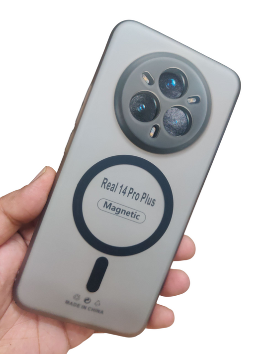 Realme 14 Pro Plus / Realme P3 Pro 5G Premium Quality Magsafe Matte Hard Plastic Back Cover Case