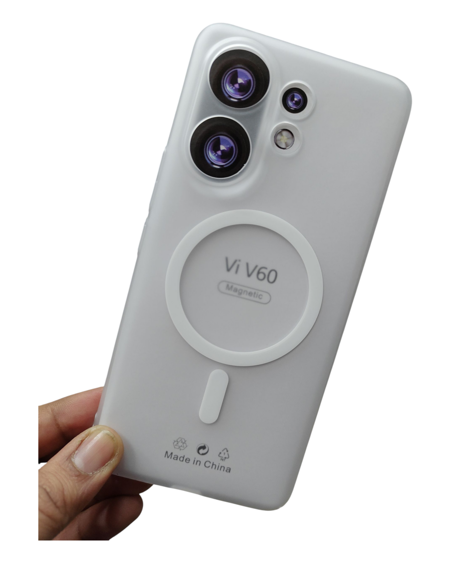 Vivo V60 / Vivo V60E / Vivo T4 Pro 5G Premium Quality Magsafe Matte Hard Plastic Back Cover Case - Royal Star