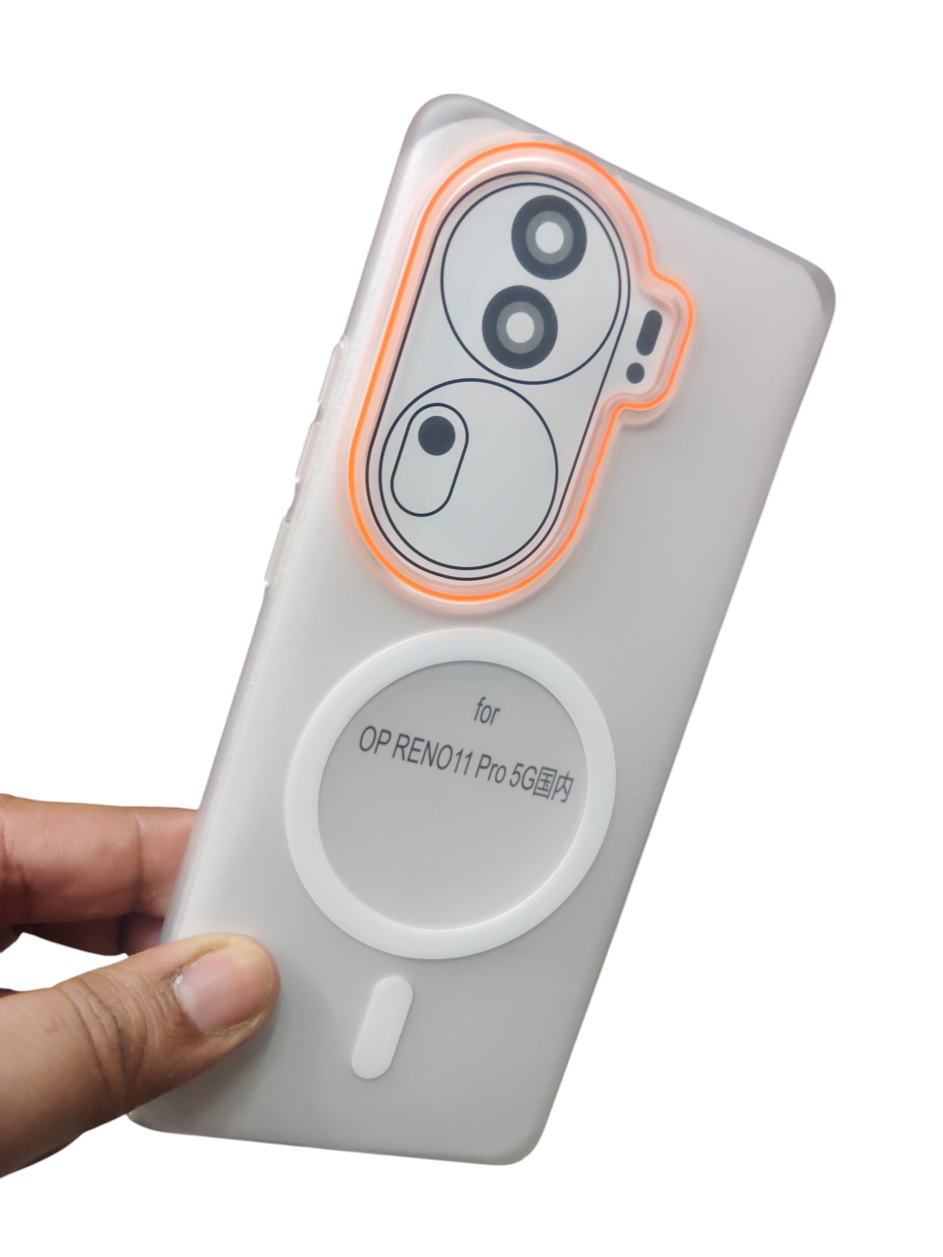 Oppo Reno 11 Pro 5G Royal Star Premium Quality Magsafe Matte Hard Plastic Back Cover Case - Royal Star