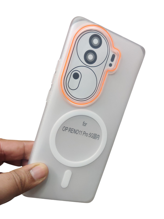 Oppo Reno 11 Pro 5G Royal Star Premium Quality Magsafe Matte Hard Plastic Back Cover Case