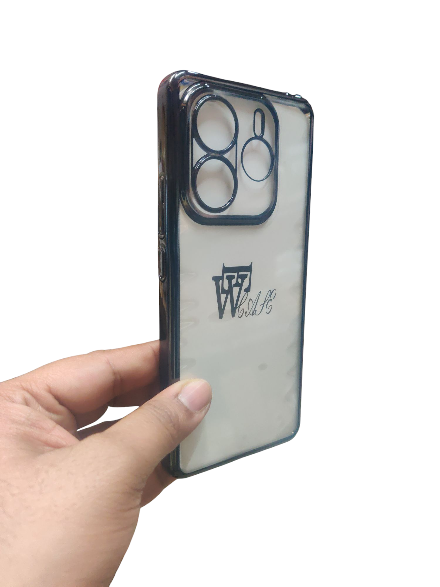 Xiaomi Redmi Note 14 5G Premium Quality Hard Plastic Transparent Side Chrome Back Cover Case - Royal Star