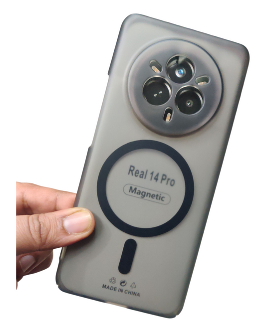 Realme 14 Pro 5G Premium Quality Magsafe Matte Hard Plastic Back Cover Case