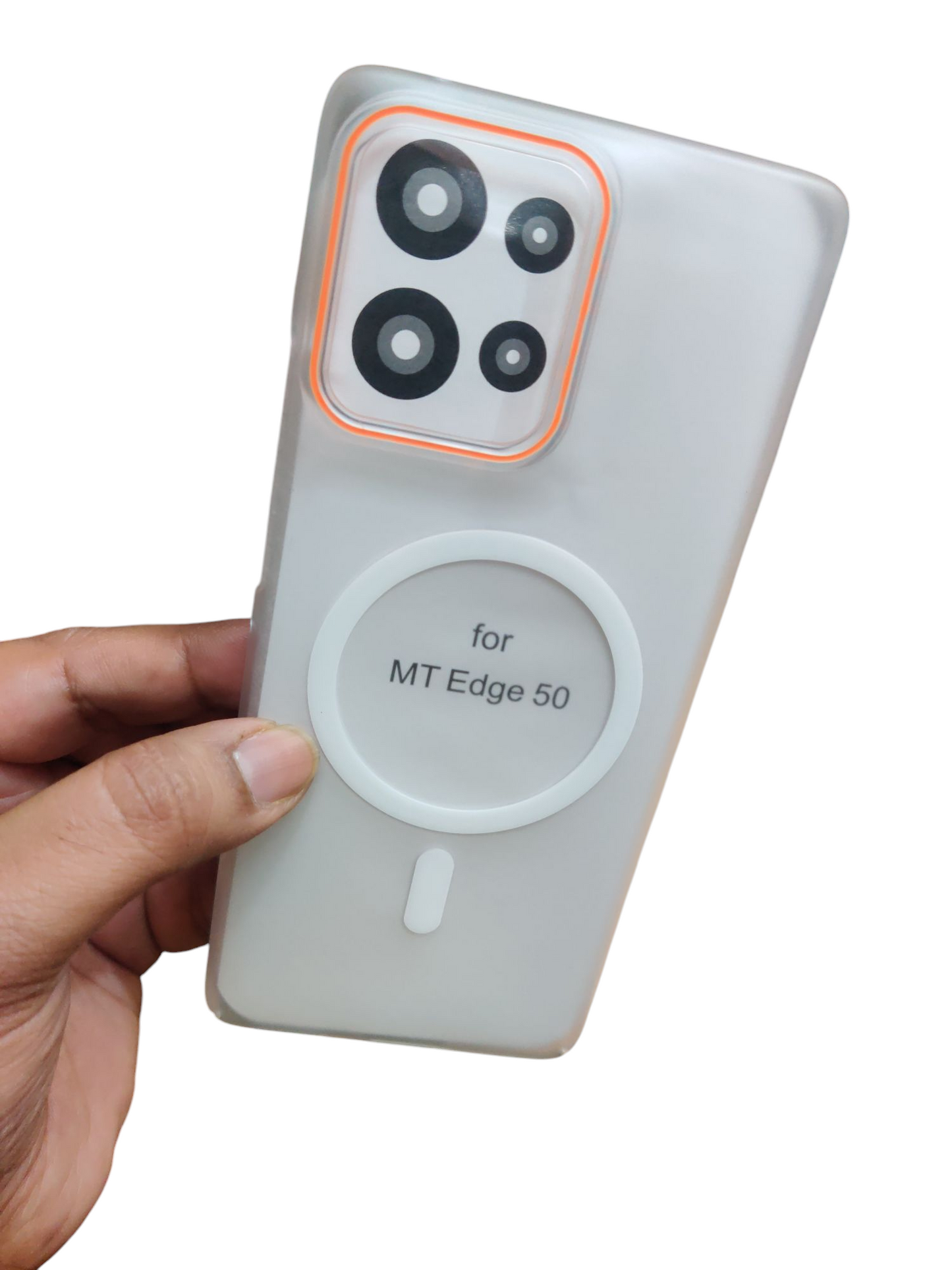 Motorola Moto Edge 50 Royal Star Premium Quality Magsafe Matte Hard Plastic Back Cover Case - Royal Star