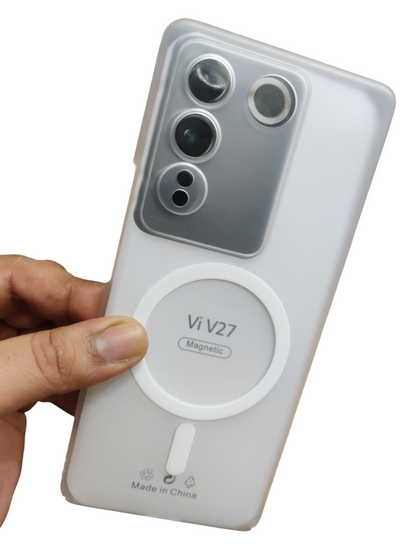 Vivo V27 & Vivo V27 Pro Premium Quality Magsafe Matte Hard Plastic Back Cover Case - Royal Star