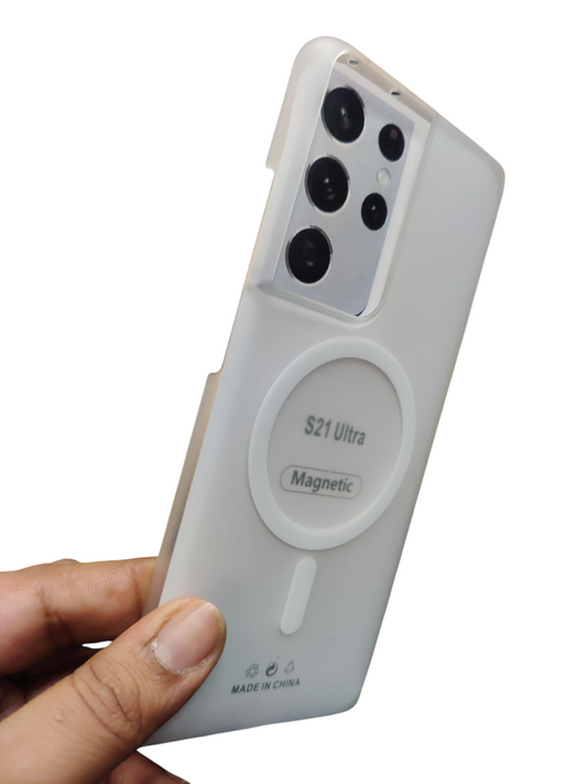 Samsung Galaxy S21 Ultra Premium Quality Magsafe Matte Hard Plastic Back Cover Case