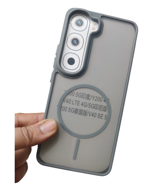 Vivo Y300 5G Premium Quality Side Soft + Back Hard Plastic Matte Back Cover Case ( No Magsafe, Only Design )