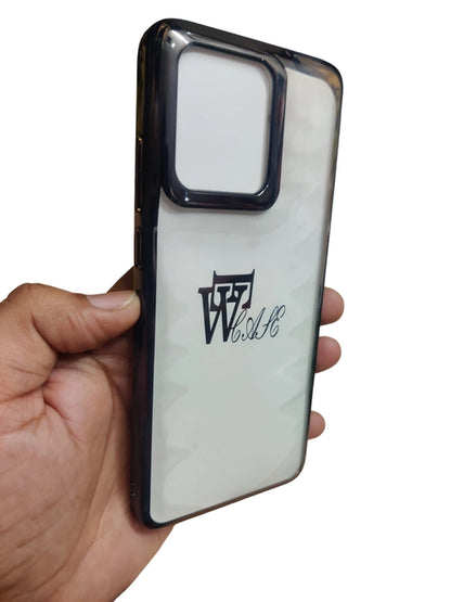 Motorola Moto Edge 50 Neo Premium Quality Hard Plastic Transparent Side Chrome Back Cover Case - Royal Star