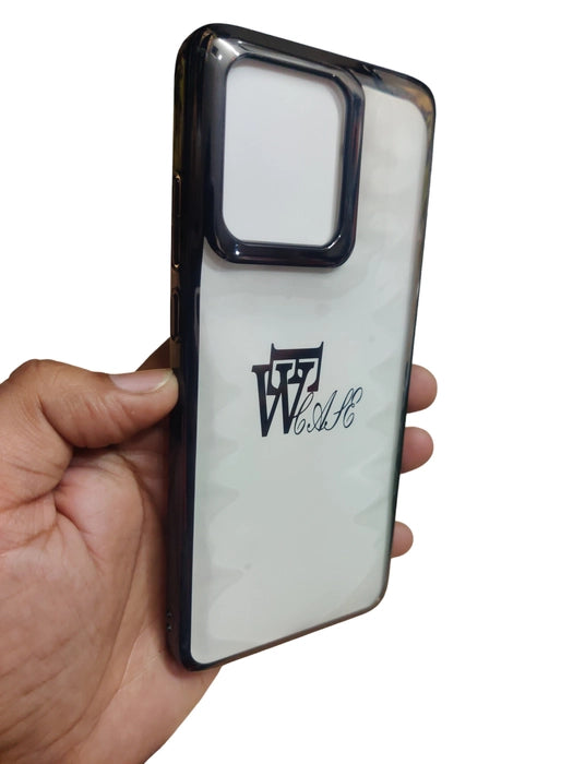 Motorola Moto Edge 50 Neo Premium Quality Hard Plastic Transparent Side Chrome Back Cover Case