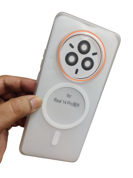 Realme 14 Pro Royal Star Premium Quality Magsafe Matte Hard Plastic Back Cover Case