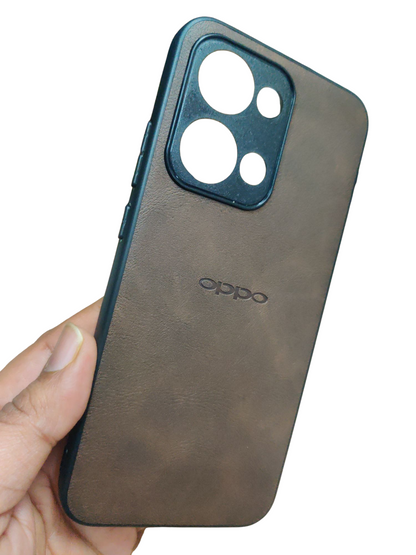 Oppo Reno 13 5G Luxury Leather ( Side Soft, Back Hard ) Back Cover Case - Royal Star