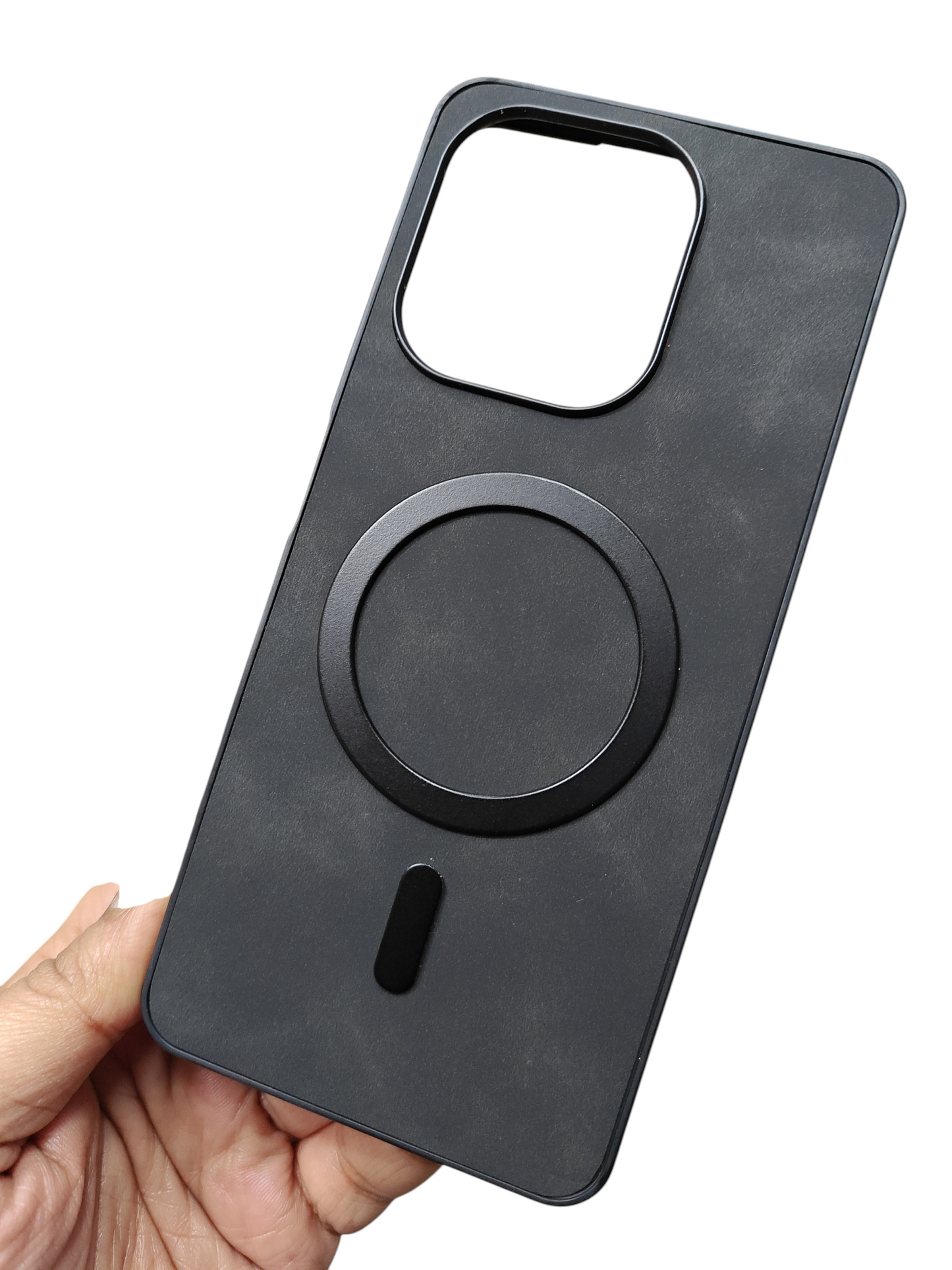 Oppo A5 Pro 5G Magsafe Premium Quality Leather ( Side Soft, Back Hard ) Back Cover Case - Royal Star