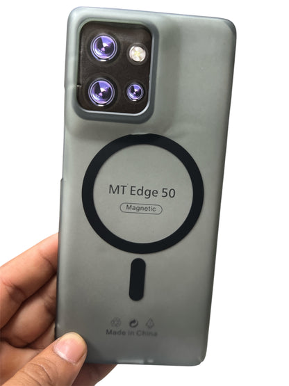 Motorola Moto Edge 50 Premium Quality Magsafe Matte Hard Plastic Back Cover Case