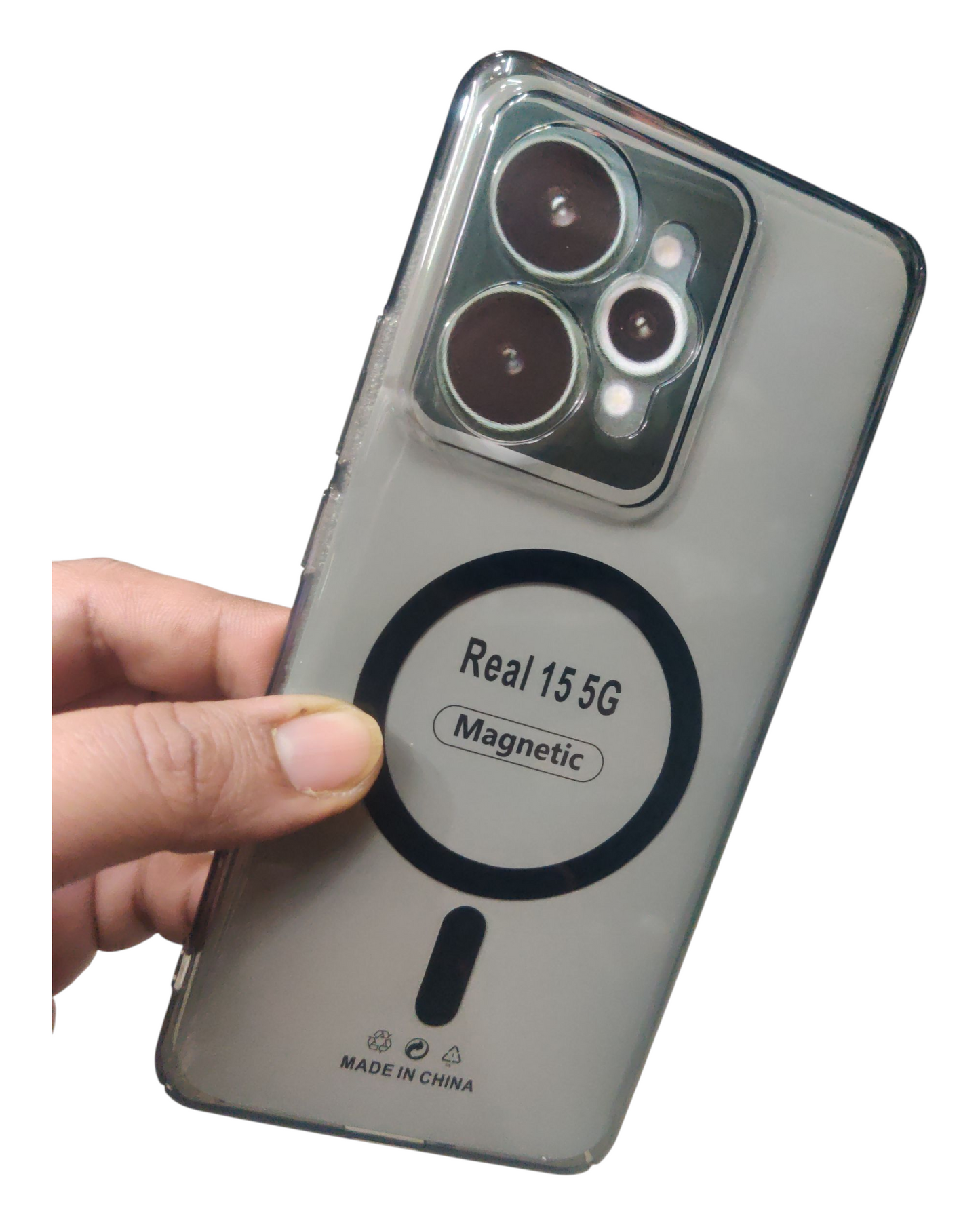 Realme 15 Pro / Realme 15 5G Anti Yellow Premium Quality Magsafe Crystal Clear Hard Plastic Back Cover Case