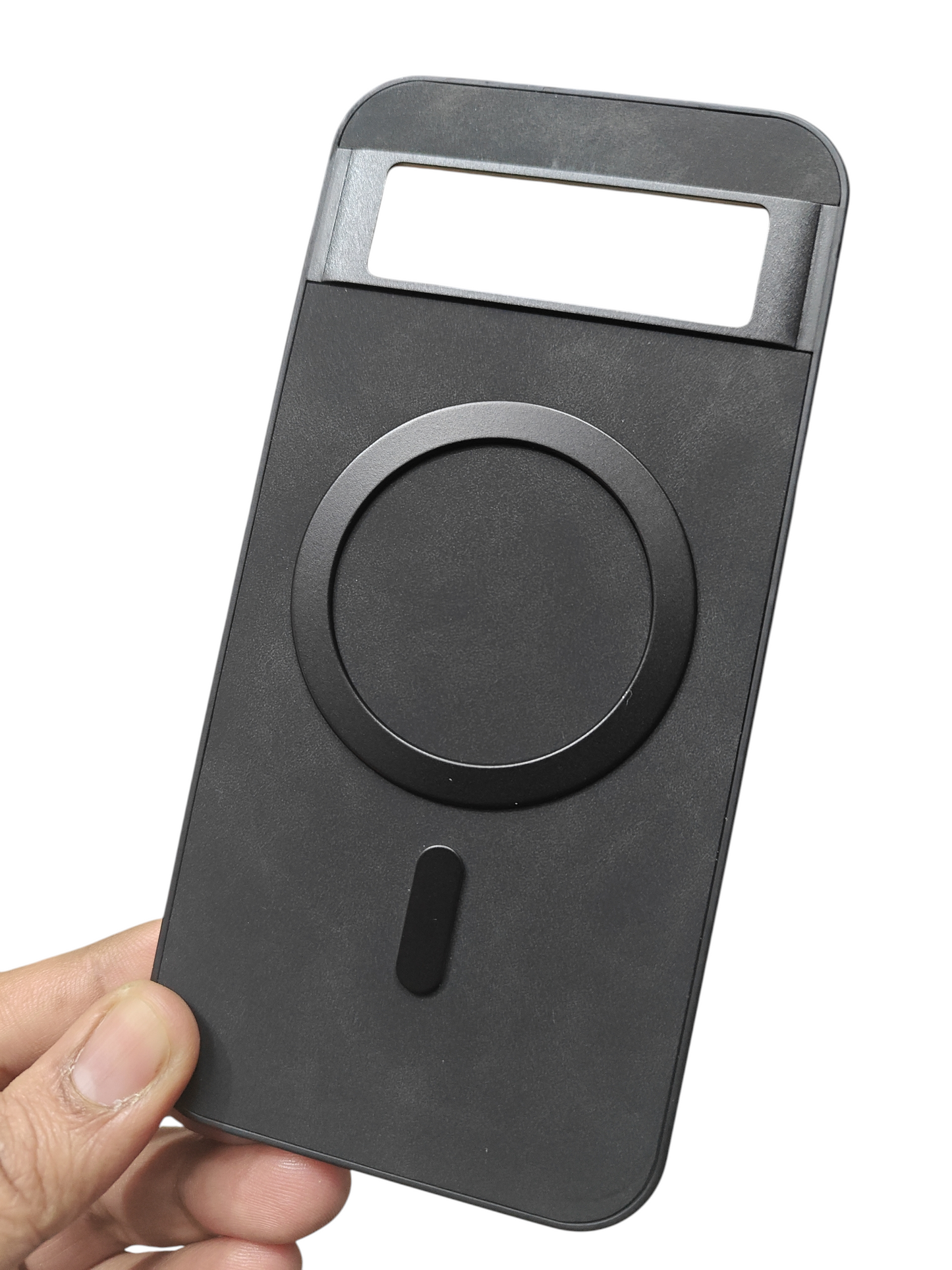 Google Pixel 8A 5G Magsafe Premium Quality Leather ( Side Soft, Back Hard ) Back Cover Case