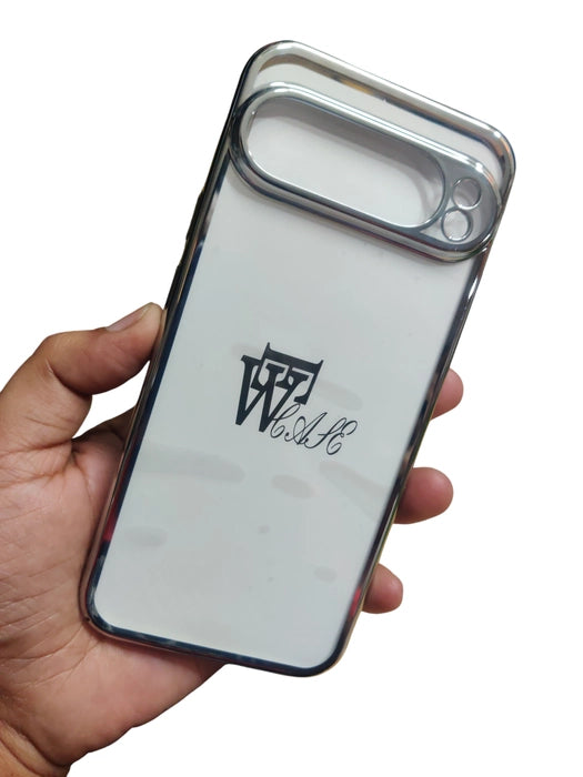 Google Pixel 9 Pro XL Premium Quality Hard Plastic Transparent Side Chrome Back Cover Case - Royal Star