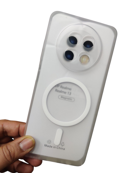 Realme 13 5G / Realme 12 5G / 12X 5G / Narzo 70x 5G / C65 5G / N65 Premium Quality Magsafe Matte Hard Plastic Back Cover Case