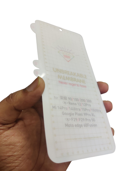 Oppo F29 Pro / Motorola Moto Edge 60 Fusion / Xiaomi Mi 15 Ultra Clear Finish Front Membrane Screen Protector Guard