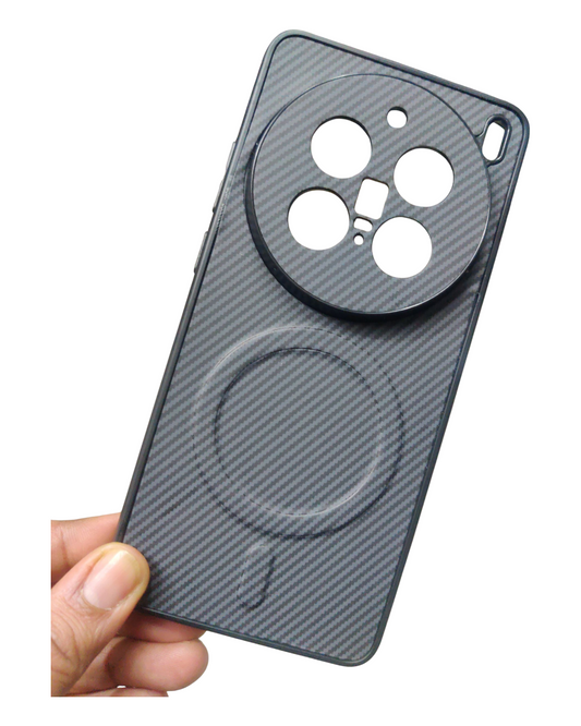 Vivo X200 Pro 5G Premium Quality Carbon Leather Magsafe Hard Back Cover Case