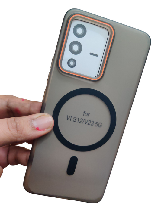 Vivo V23 5G Royal Star Premium Quality Magsafe Matte Hard Plastic Back Cover Case