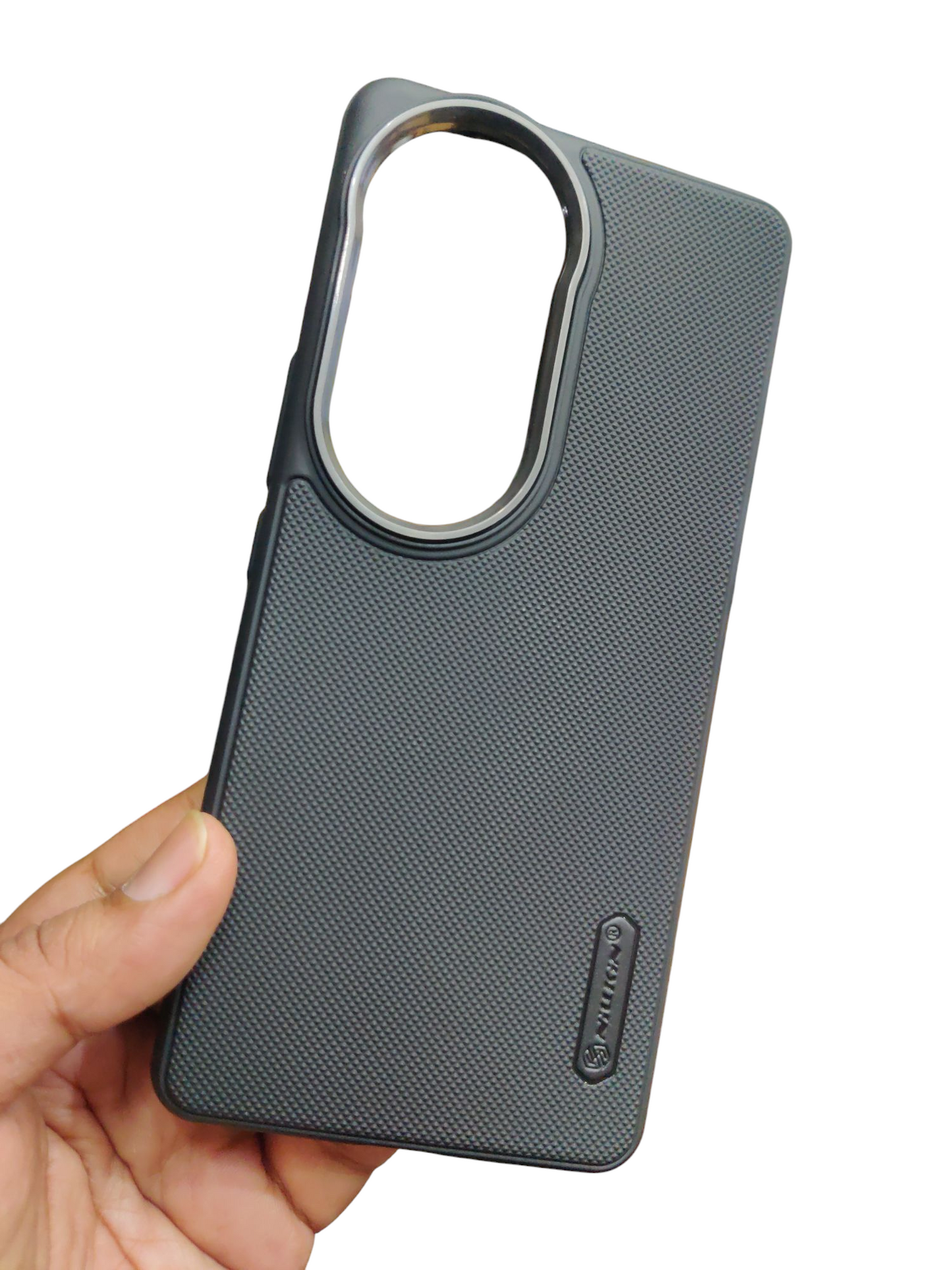 Vivo V50E / Vivo T4R / iQOO Z10R Premium Quality Silicon Soft Frosted Dotted Back Cover Case ( Black Color )