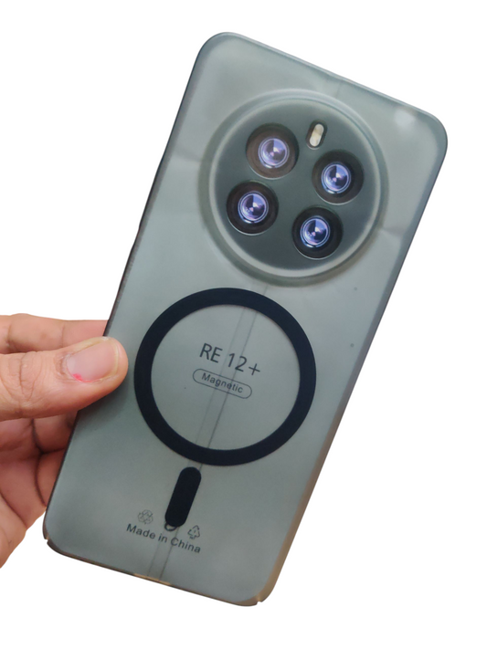 Realme 12 Plus 5G Premium Quality Magsafe Matte Hard Plastic Back Cover Case