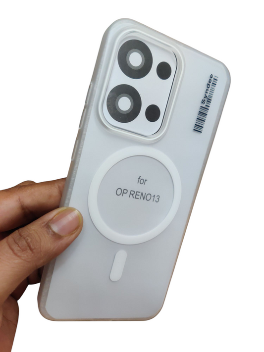 Oppo Reno 13 Syndee Premium Quality Magsafe Matte Hard Plastic Back Cover Case