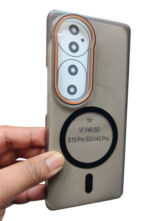 Vivo V40 / V40 Pro / T3 Ultra Royal Star Premium Quality Magsafe Matte Hard Plastic Back Cover Case