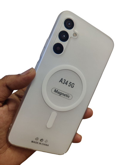 Samsung Galaxy A34 5G Premium Quality Magsafe Matte Hard Plastic Back Cover Case - Royal Star