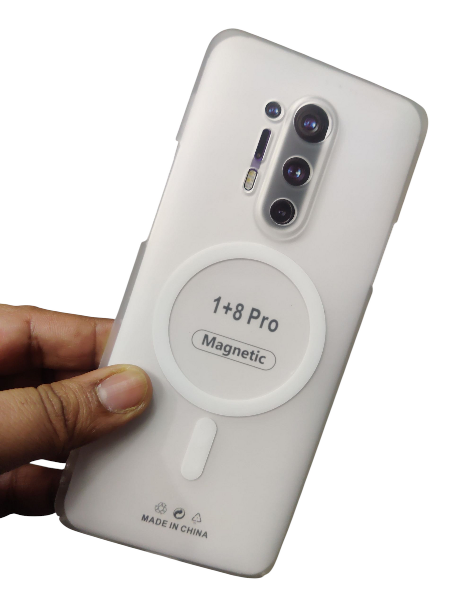 OnePlus 8 Pro Premium Quality Magsafe Matte Hard Plastic Back Cover Case - Royal Star