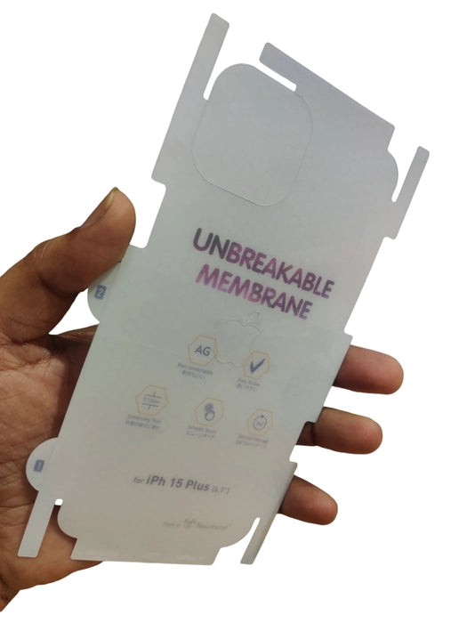 Apple iPhone 15 Plus Matte Finish Back Membrane Protector Protection Guard