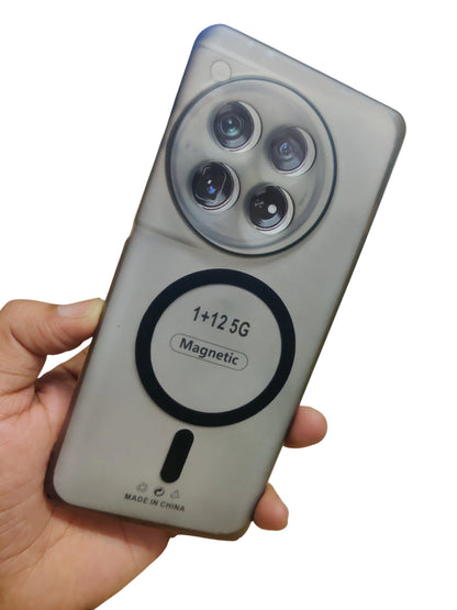 OnePlus 12 5G Premium Quality Magsafe Matte Hard Plastic Back Cover Case