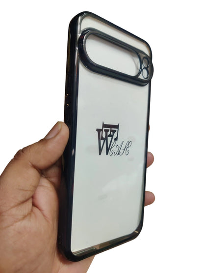 Google Pixel 9 Pro XL Premium Quality Hard Plastic Transparent Side Chrome Back Cover Case - Royal Star