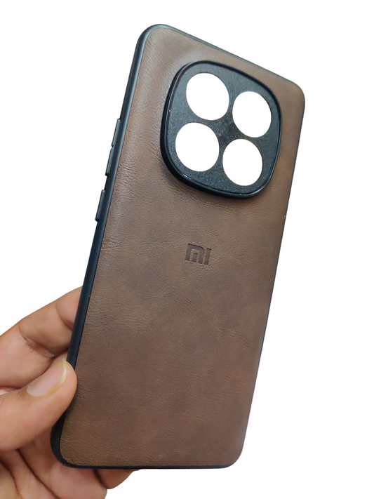 Xiaomi Redmi Note 14 Pro Plus Luxury Leather ( Side Soft, Back Hard ) Back Cover Case