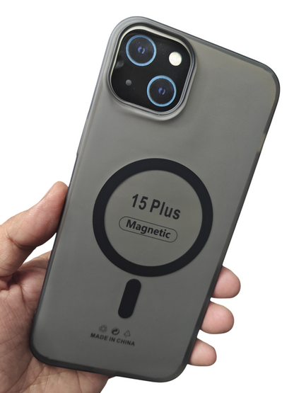 Apple iPhone 15 Plus Premium Quality Magsafe Matte Hard Plastic Back Cover Case