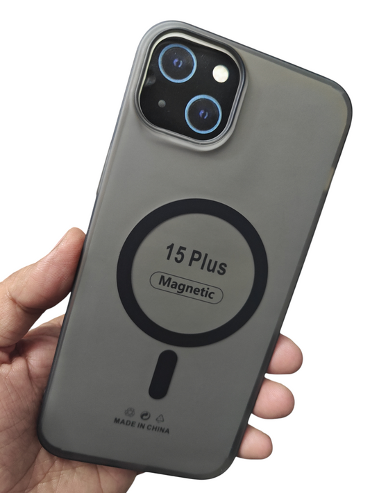 Apple iPhone 15 Plus Premium Quality Magsafe Matte Hard Plastic Back Cover Case