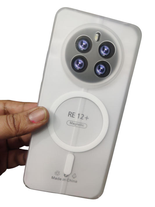 Realme 12 Plus 5G Premium Quality Magsafe Matte Hard Plastic Back Cover Case