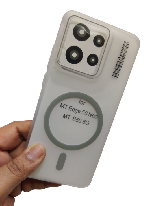 Motorola Moto Edge 50 Neo Syndee Premium Quality Magsafe Matte Hard Plastic Back Cover Case